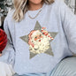 Santa, Retro, Grey Star Sweatshirt