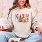 Santa, Snowman, Reindeer, Christmas Tree, Retro Sweatshirt