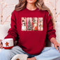 Santa, Snowman, Reindeer, Christmas Tree, Retro Sweatshirt