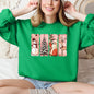 Santa, Snowman, Reindeer, Christmas Tree, Retro Sweatshirt