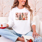 Santa, Snowman, Reindeer, Christmas Tree, Retro Sweatshirt