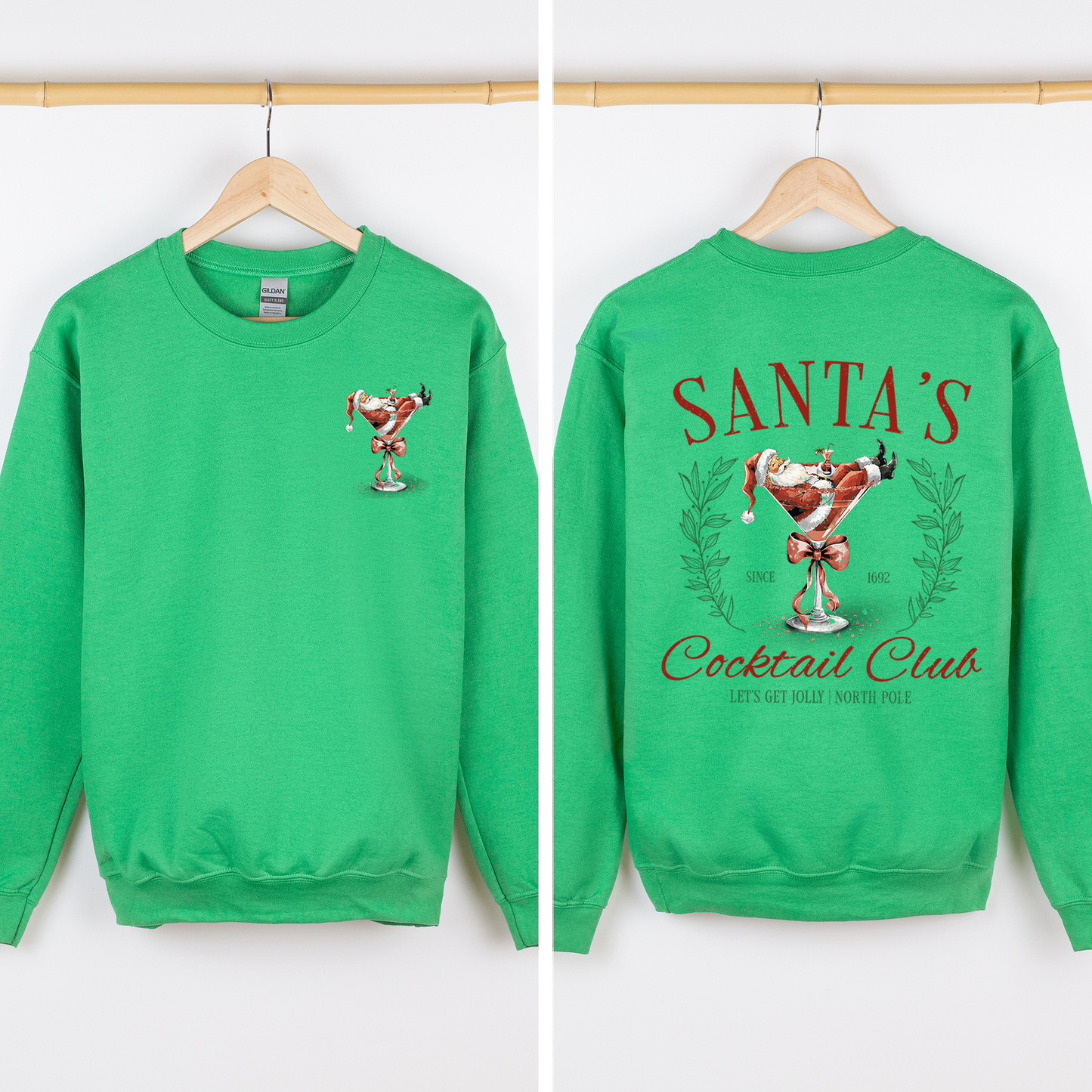 Santa's Cocktail Club, Christmas, Tipsy, Cute, Party Sweatshirt