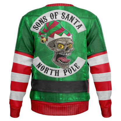 Santa's Little Biker Help Christmas Sweatshirt