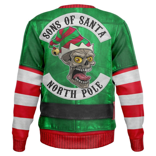 Santa's Little Biker Help Christmas Sweatshirt