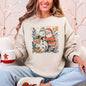 Santa and Snowman, Christmas, Vintage, Retro, Sketched, Cute Sweatshirt