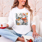 Santa and Snowman, Christmas, Vintage, Retro, Sketched, Cute Sweatshirt