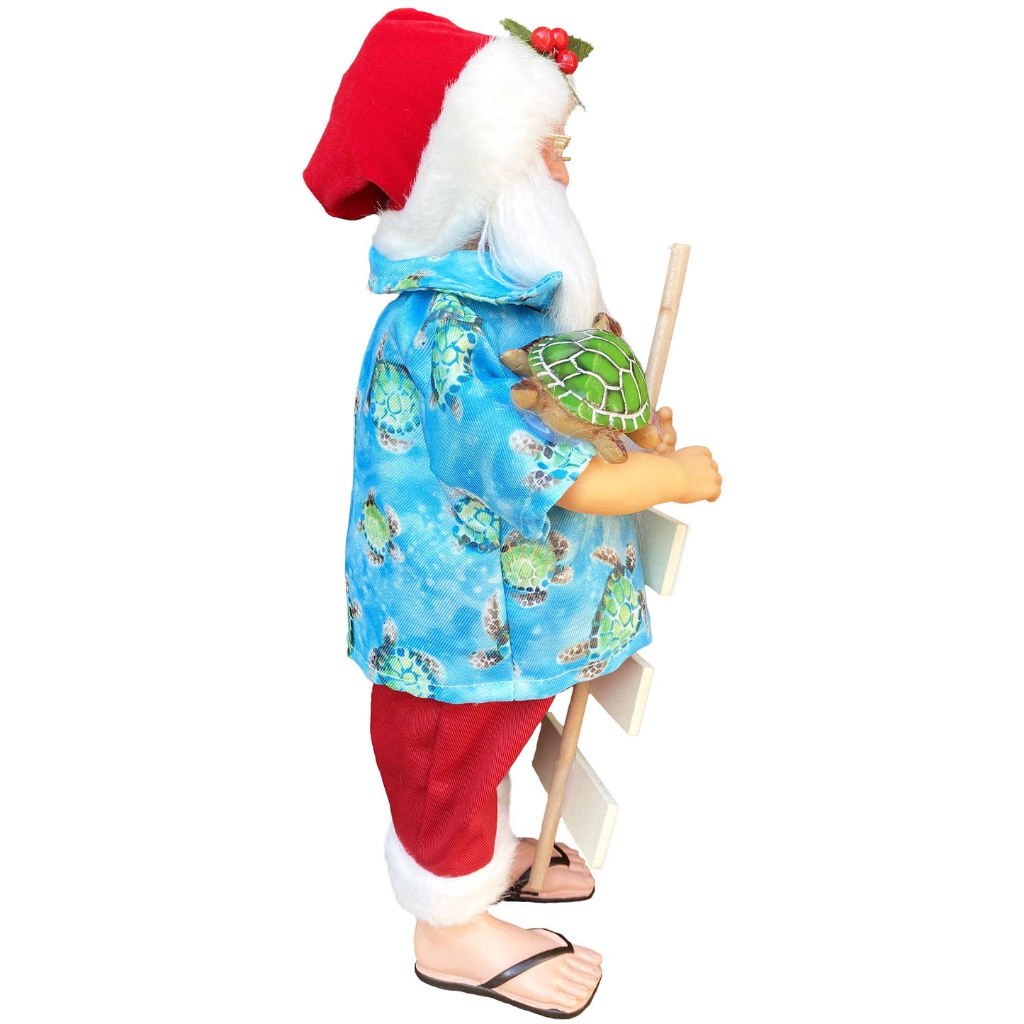 15" Save the Turtles Claus with Sign and Sea Turtle