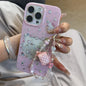 Flowers Hello Kitty Bling Glitter Pink Phone Case
