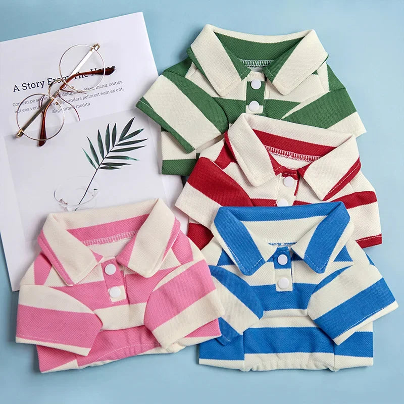 Pet Dog Clothes for Small Medium Dogs Pet Dog Polo Shirt Fashion Puppy Clothes Dogs Cats T-Shirt Pet Supplies