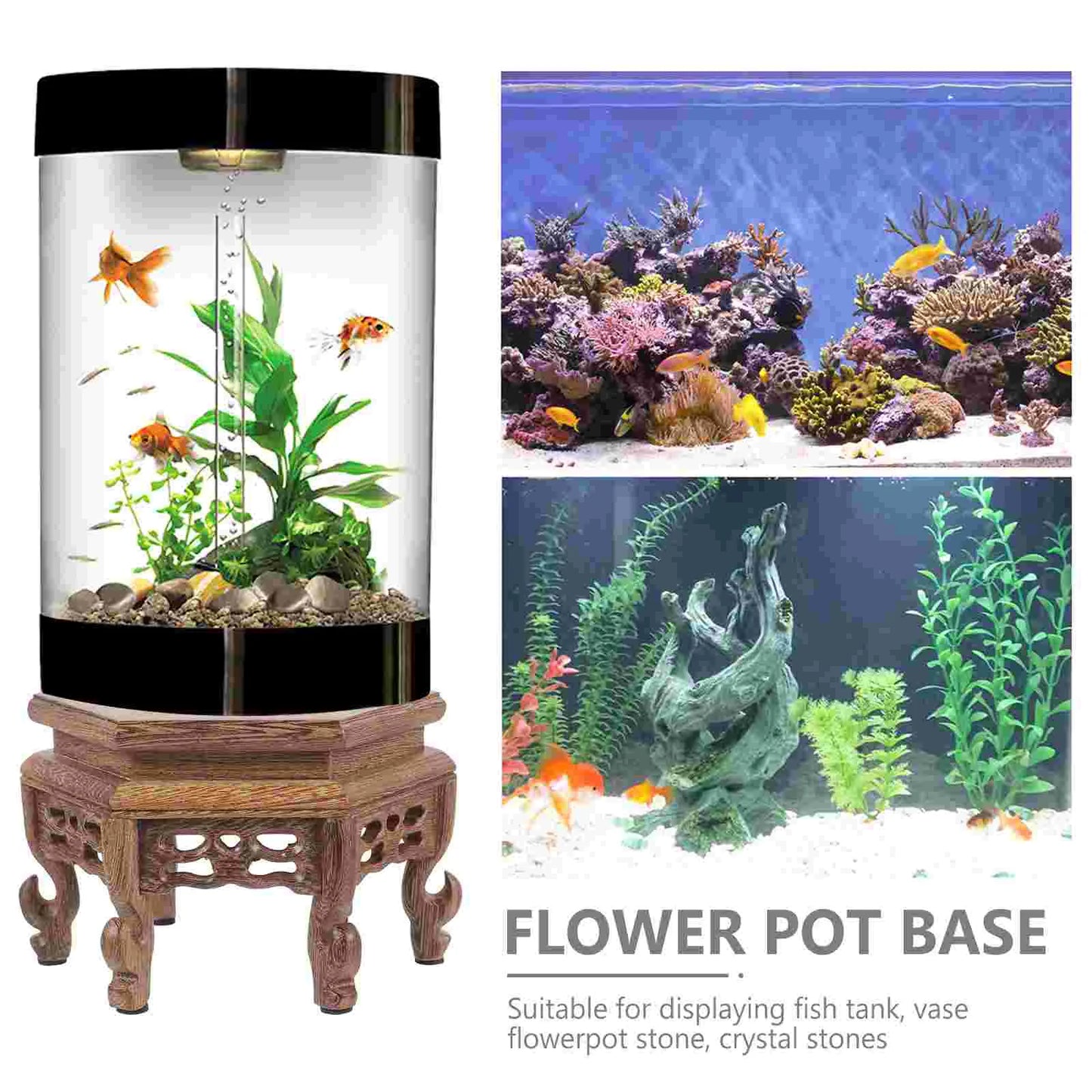 Wood Plant Stands Indoor Wooden Pedestal Flower Pot Base For Display Vase Centerpieces Base Riser Plants Display Pedestal