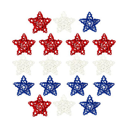 Rattan Ornament Star Rattan Ball Ornament Natural Wicker Rattan Independence Day Home Decor Vase Filler,
