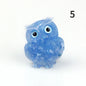 1PCS Crystal Stone Owl Animal Crafts Hand Made Small Figurines DIY Resin Table Decor Home Decor Girls Gifts