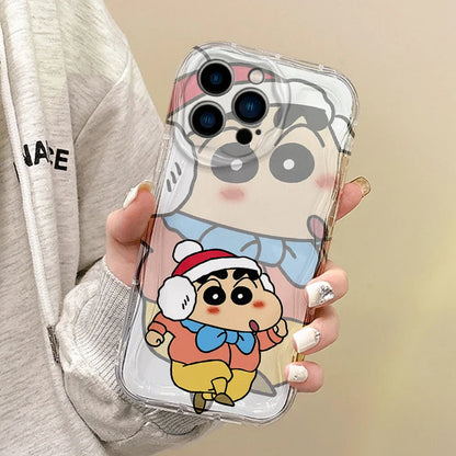 Cute Crayon Shin-chan Christmas Phone Case