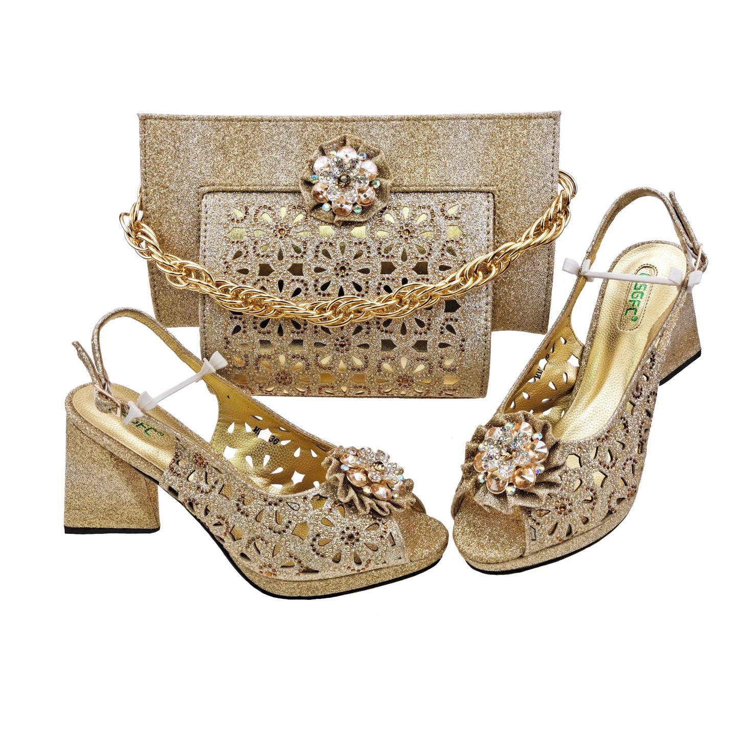 Italian Shoes And Bag Sets For Evening Party HFV-25