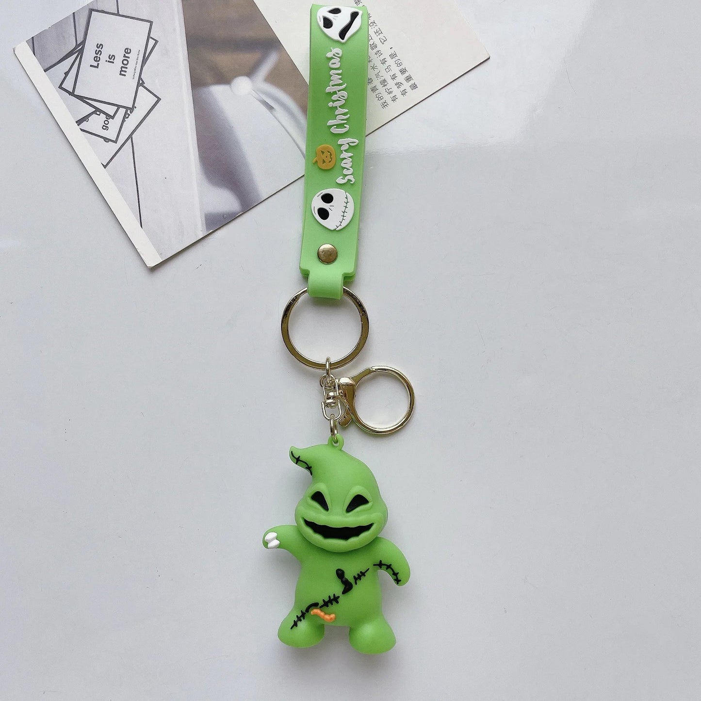 NEW Christmas Eve Horror Night Doll Keychain PVC Keychain Halloween Cute 3D Model Personalized Skeleton Jack Schoolbag Gifts