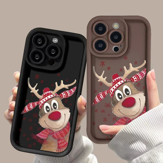 Cartoon Elk Christmas Phone Case