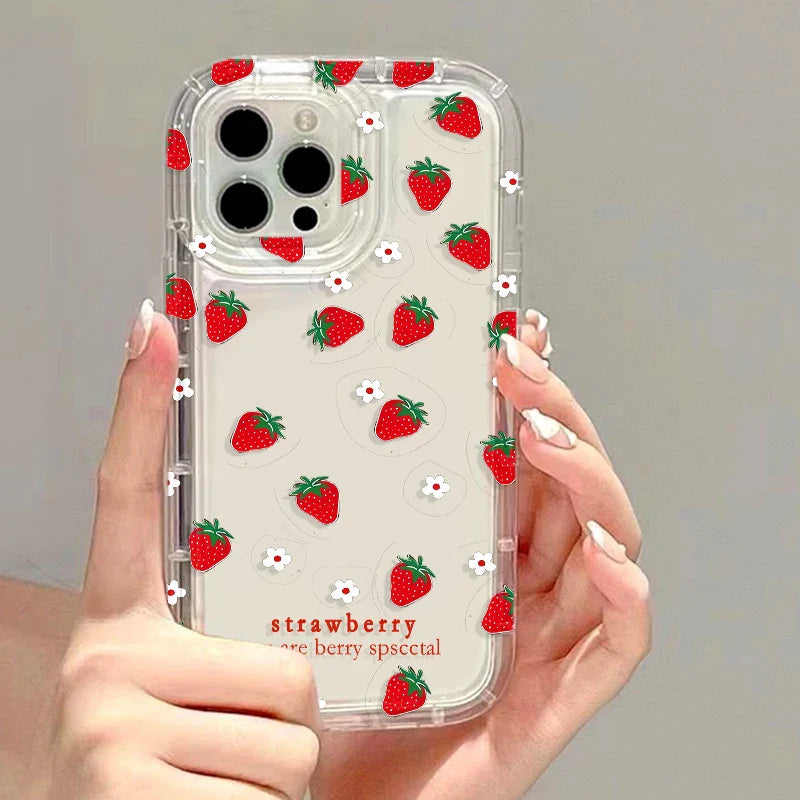 Cartoon Cute Flower Strawberry Phone Case