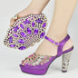 New Arrival Italian Party Shoes and Bag Set