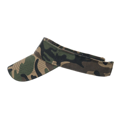 Camouflage Breathable Sun Hats Women Adjustable Visor UV Protection Tennis Running Sunscreen Hat