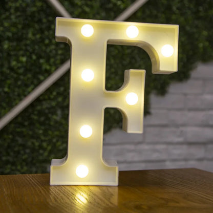 Decorative Letters Alphabet Letter LED Lights Luminous Number Lamp Night Light Wedding Proposal Party Baby Bedroom Decoration