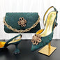 Classic Matching High Heels And Bag Set