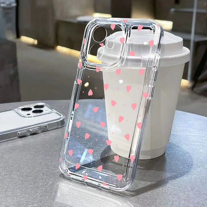 Pink Love Heart Phone Case