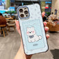 Card Slot Bag Holder Cute Dog Cartoon Puppy Clear Phone Case