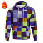 Men's hoodie 3D printed simulation sewing plaid sweatshirts fashion men's clothing