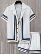 Hawaiian resort wear men beach shorts set