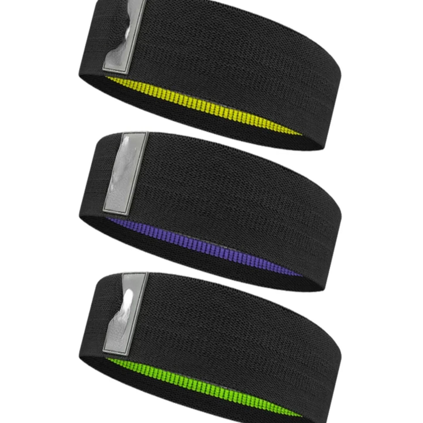 Fitness Resistance Bands Exercise Workout Set Fabric Loop Yoga Booty 3-Piece  Leg Thigh Butt Squat Glute