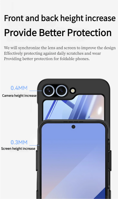 Colorful Matte With Grip Ring Case For Samsung Galaxy Z Flip 6 5 4 3 ZFlip6 ZFlip5 Finger Buckle Solid Color Shockproof Cover