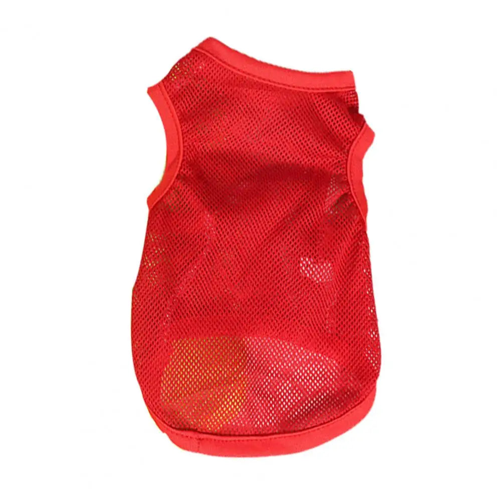 Attractive Puppy T-Shirt Solid Color Dog Shirt Shrink-resistant Stretchy Comfortable Touch Dog Apparel