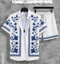 Hawaiian resort wear men beach shorts set