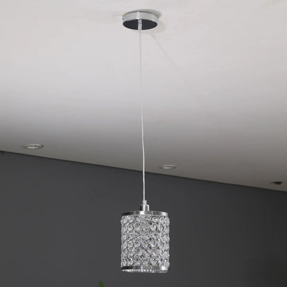 Crystal Pendant Light Modern Kitchen Island Lighting Adjustable White | Lighting | Kitchen + Metal