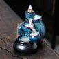 Blue Jars Cascading Waterfall Backflow Incense Burner Holder