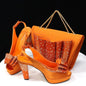 Italian gold Shoes And Bag Sets For Evening Party HTY1-1