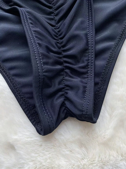 Black rose one piece swimsuit