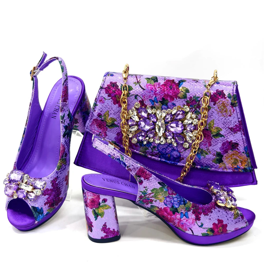 Lastest Italian Ladies Shoes with Matching Bag HMA1-4