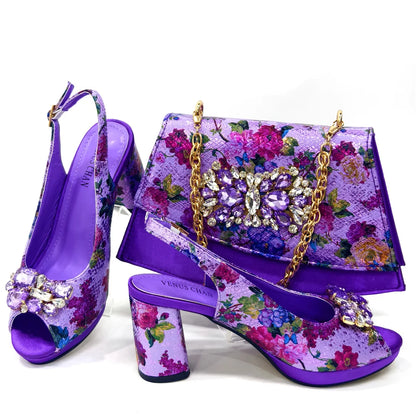 Lastest Italian Ladies Shoes with Matching Bag HMA1-4
