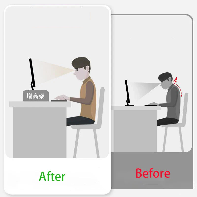 Transparent Acrylic Desktop Organizer Desktop Items Shelf Computer Monitor Heightening Shelf To Protect The Cervical Spine
