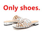 Shoes and Bag Set Women Summer Flat with Crystal
