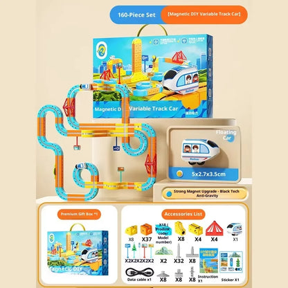 New Children'S Educational Electric Magnetic High-Speed Train Magic Track Cube Diy Magnetic Assembly Toy For Boys And Girls