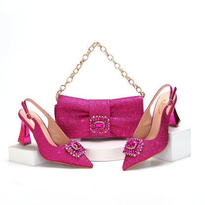 Lastest Italian Ladies Shoes with Matching Bag Set HMA1-14