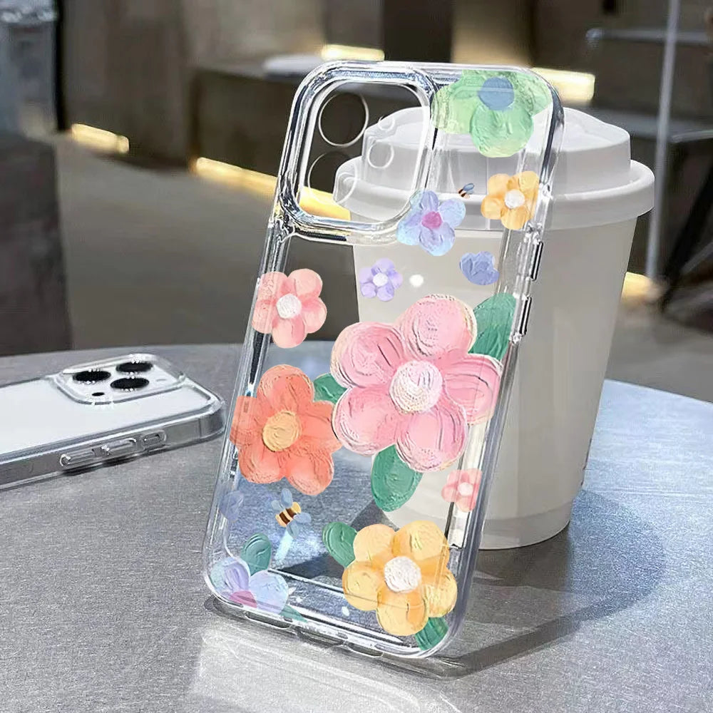 Stylish Oil Painting Flower Phone Case