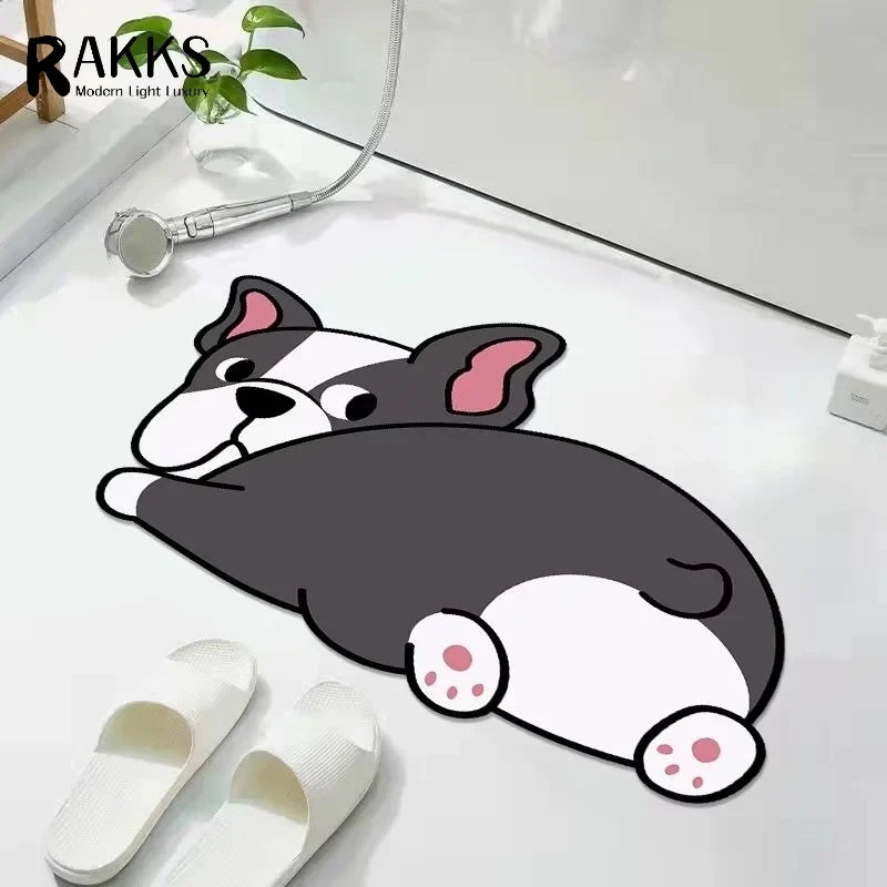 RAKKS Home Carpet Rug Simple Diatomite Shower Mat Quick Dry Bathroom Floor Mats Set Anti Slip Rugs Eco Home Essentials