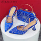 Italian Design Elegant Pumps with Shoes and Bags Matching Set