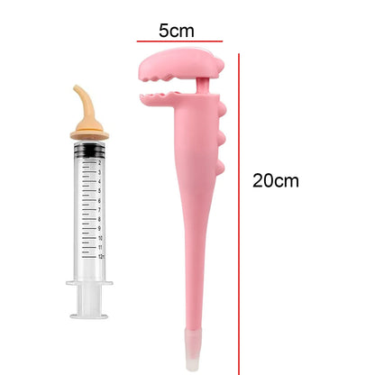 Pet Medication Feeder Cats and Dogs Pet Pill Dispenser Silicone Syringe with Soft Tip Medicinal Pusher for Small Animals
