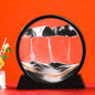 3D Moving Sand Art Picture Round Glass Deep Sea Sandscape Hourglass Quicksand Craft Flowing Painting Office Home Decor Gift