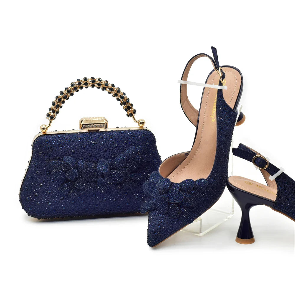 Lastest Italian Ladies Shoes with Matching Bag Set HAC1-9