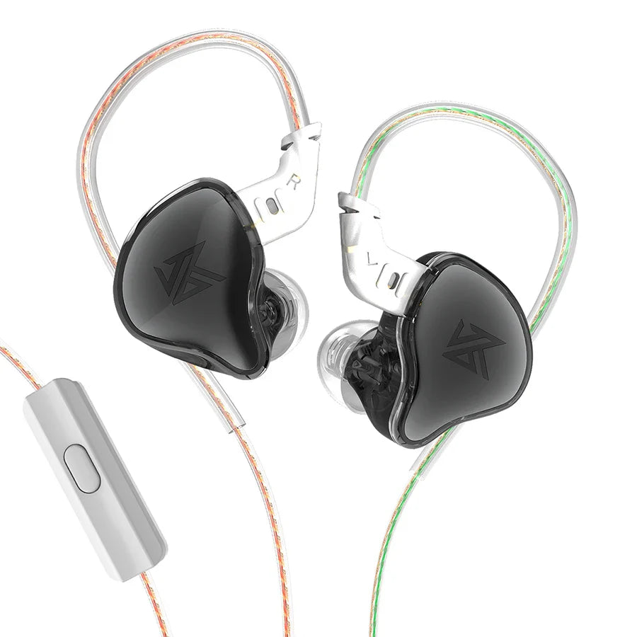 KZ EDC HiFi Earphones with Microphone Noise Cancelling In-ear Wired Headphones Sports Music Gaming Monitor Earbuds Headset